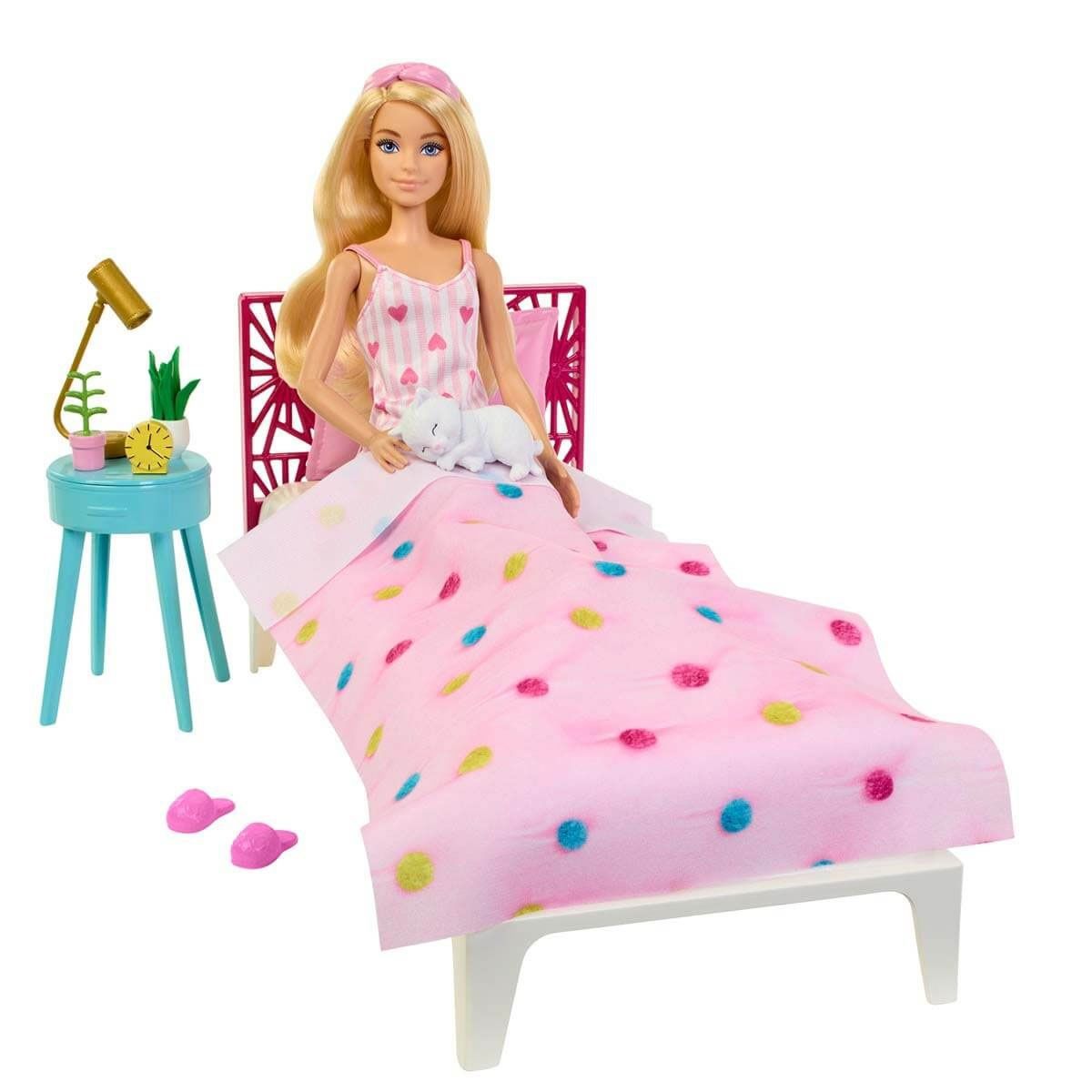 Barbie-Hpt55 Barbienin Yatak Odası Oyun Seti-Oyuncak Bebek ve Oyun Setleri-5-Milagron.com