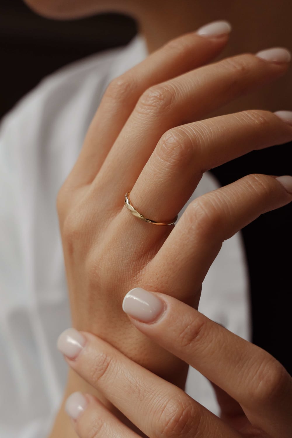 Başbuğ Mücevher-14 Ayar Altın Burgu Yüzük-Yüzük-1-Milagron.com