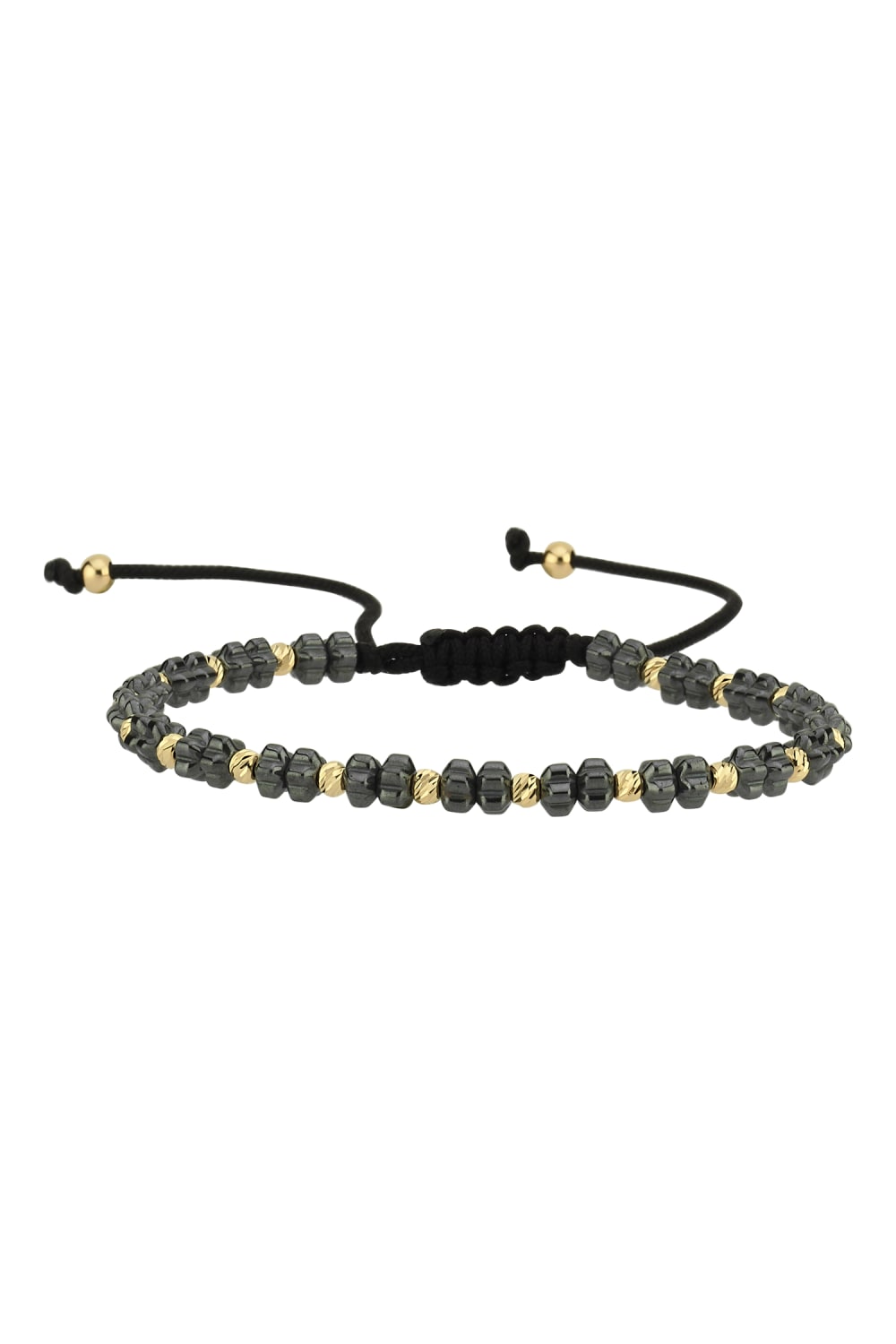 Başbuğ Mücevher-14 Ayar Altın Dorikalı Hematit Bileklik-Bileklik-1-Milagron.com