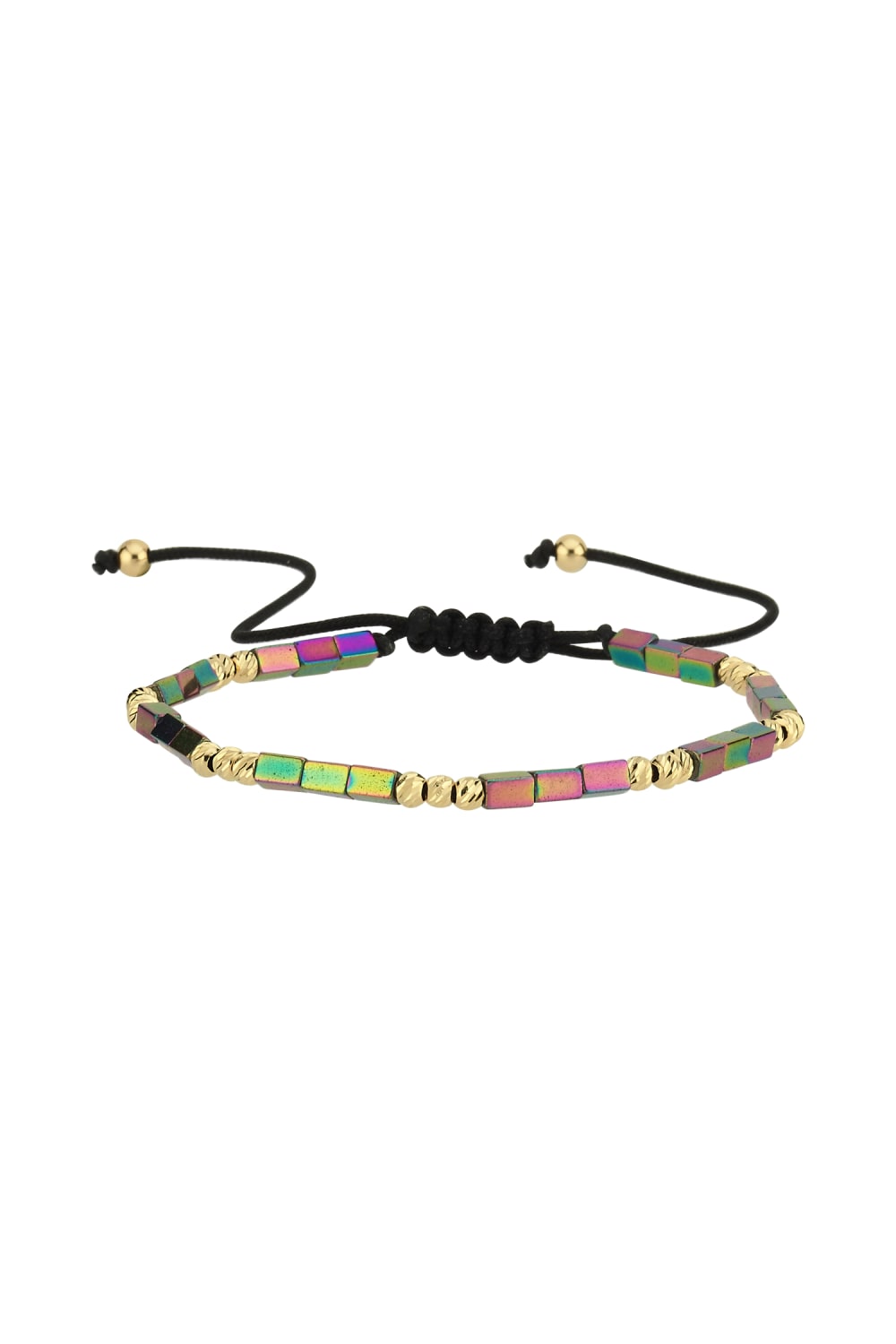 Başbuğ Mücevher-14 Ayar Altın Dorikalı Hematit Bileklik-Bileklik-1-Milagron.com