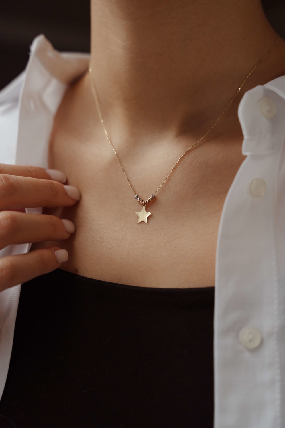 Başbuğ Mücevher-14 Ayar Altın Dorikalı Yıldız Kolye-Kolye-1-Milagron.com