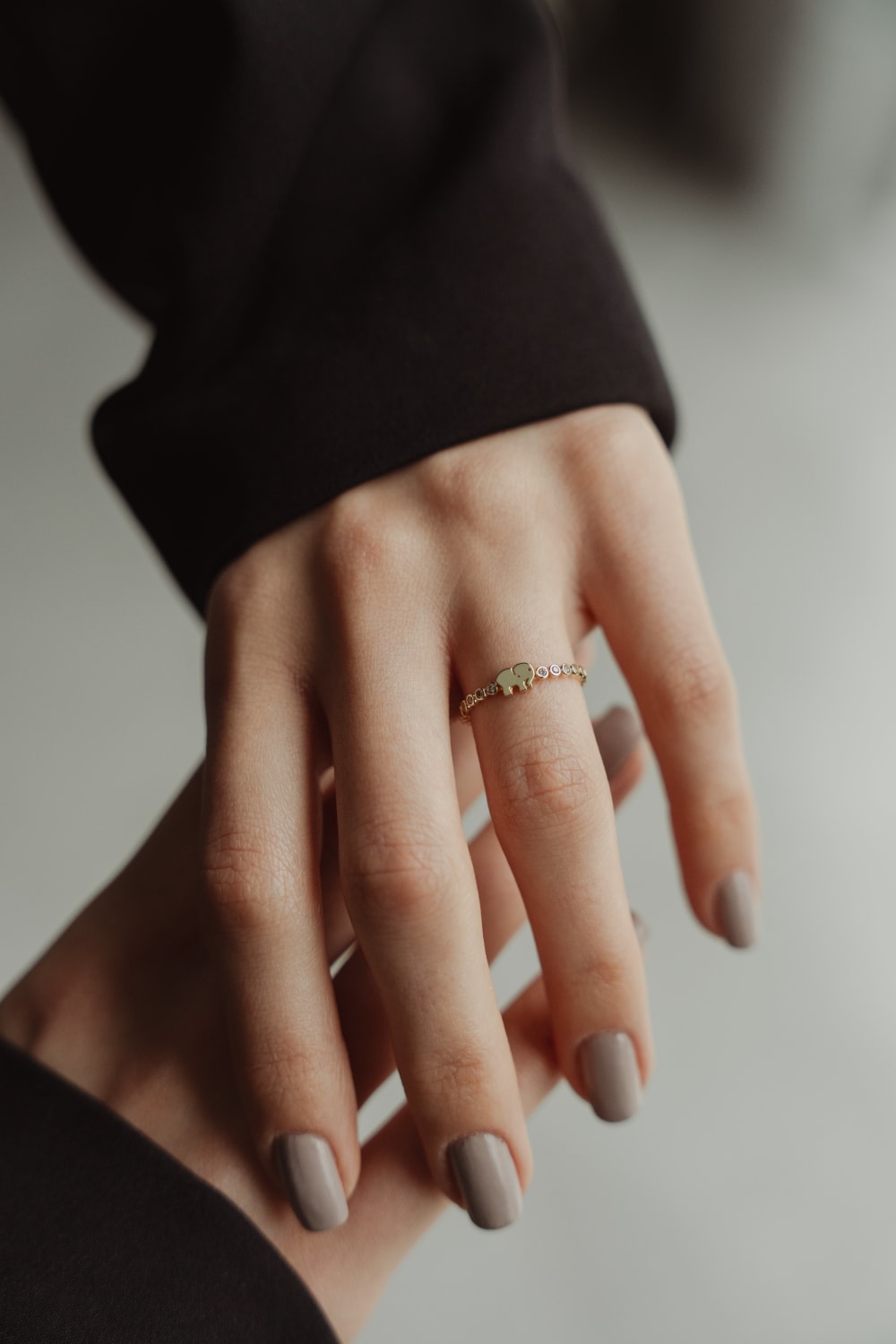 Başbuğ Mücevher-14 Ayar Altın Minimal Fil Yüzük-Yüzük-1-Milagron.com