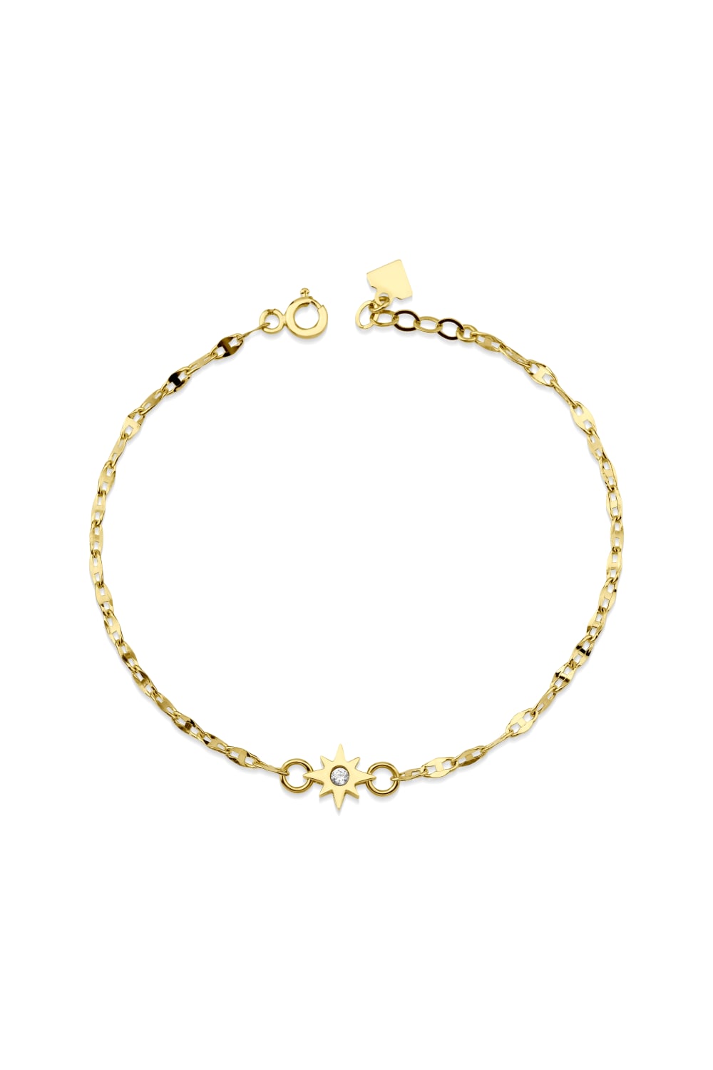 Başbuğ Mücevher-14 Ayar Altın Minimal Kuzey Yıldızı Bileklik-Bileklik-1-Milagron.com