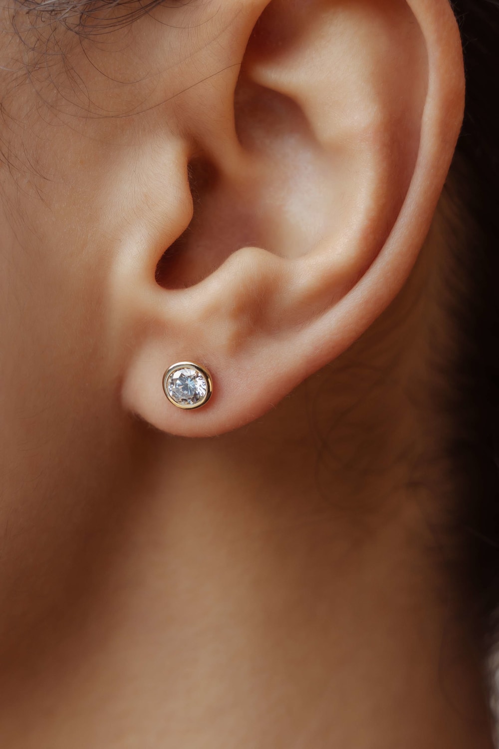 Başbuğ Mücevher-14 Ayar Altın Taşlı Küpe-Küpe-1-Milagron.com