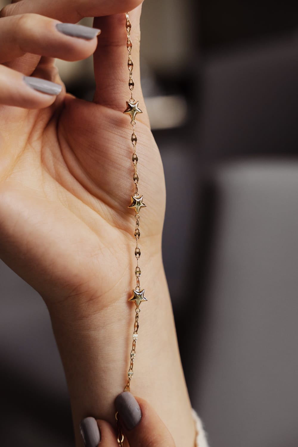 Başbuğ Mücevher-14 Ayar Altın Üç Yıldız Bileklik-Bileklik-2-Milagron.com