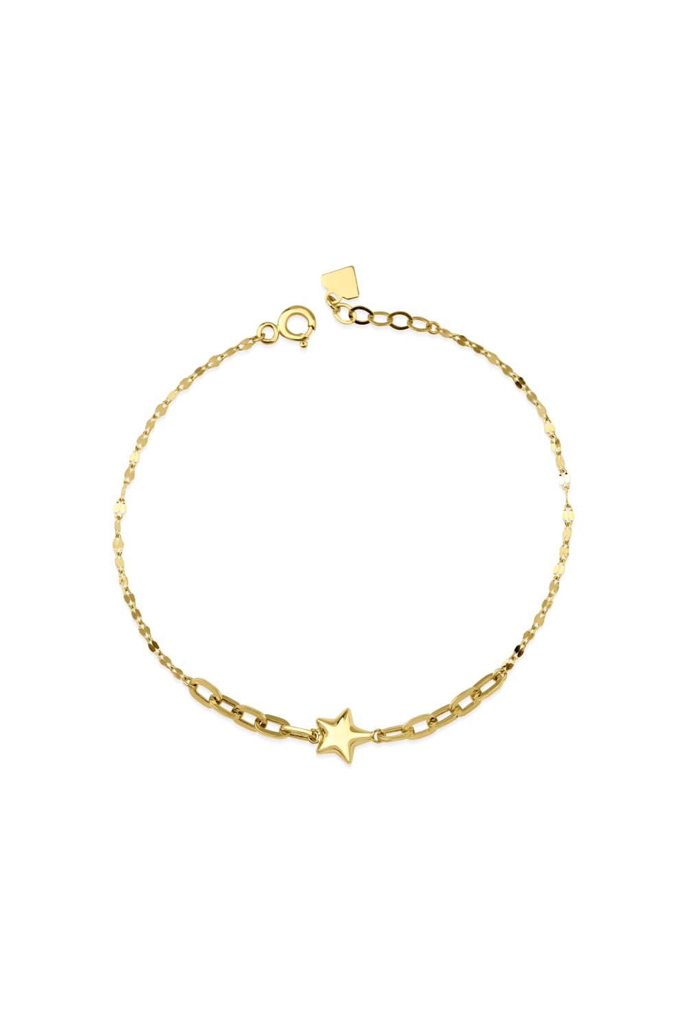 Başbuğ Mücevher-14 Ayar Altın Yıldız Bileklik-Bileklik-1-Milagron.com