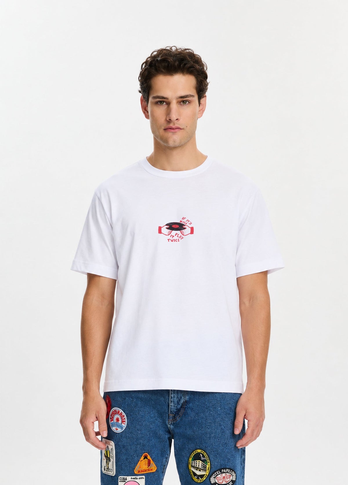 Beyaz Record T-Shirt
