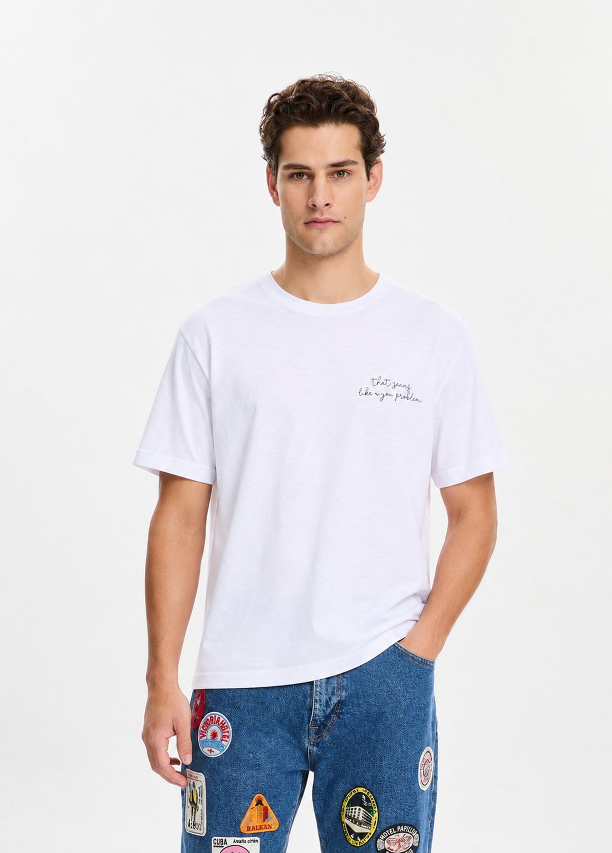 Beyaz You Problem T-Shirt