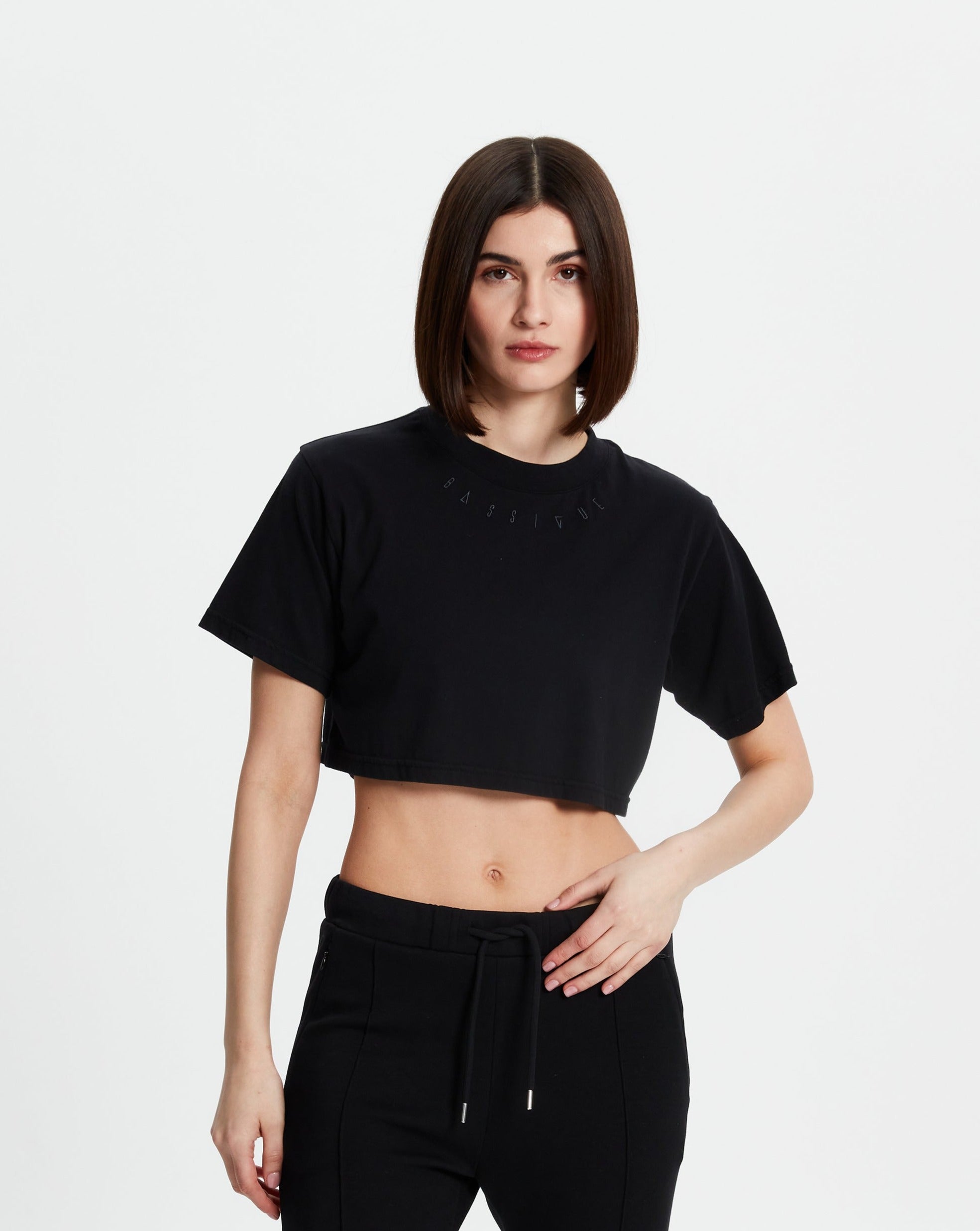 Crop T-Shirt- Siyah