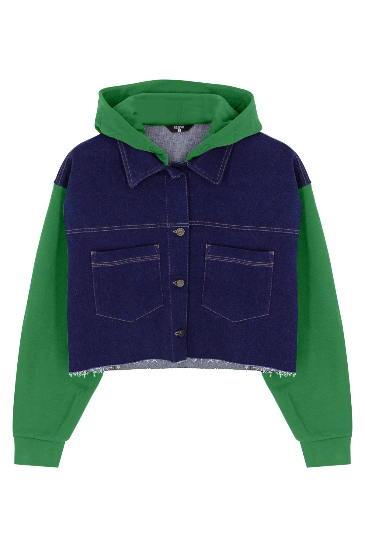 Denim Ceket - Yeşil/Lacivert