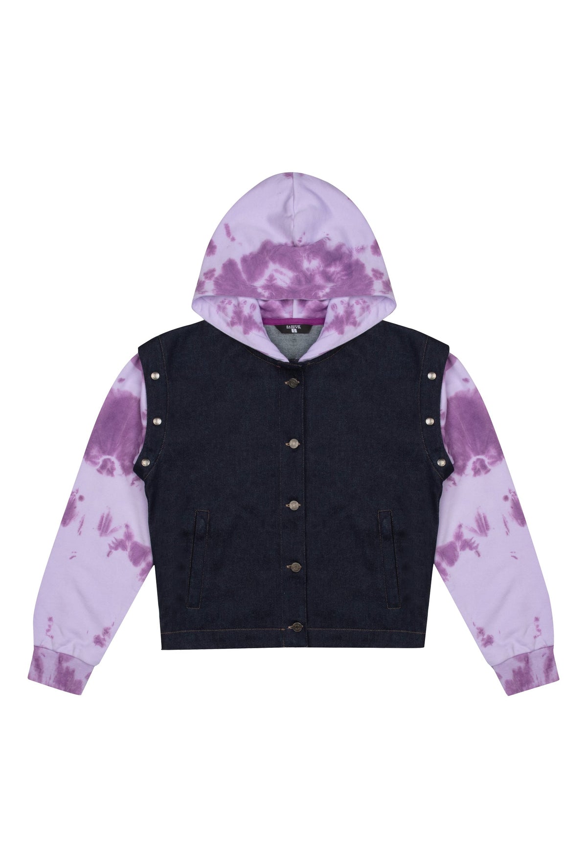 Denim Yelek Ceket - Lacivert/Lila