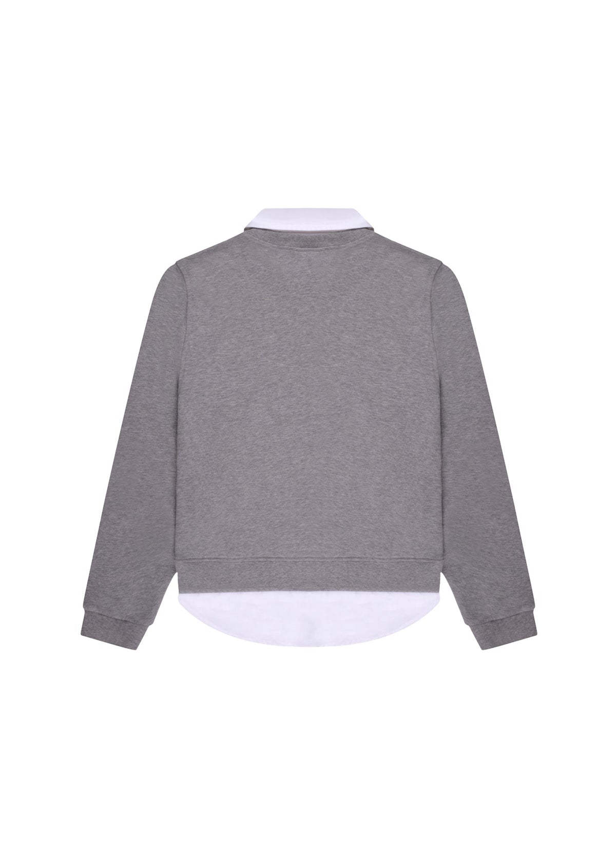 Gri Gömlek Katmanlı Sweatshirt