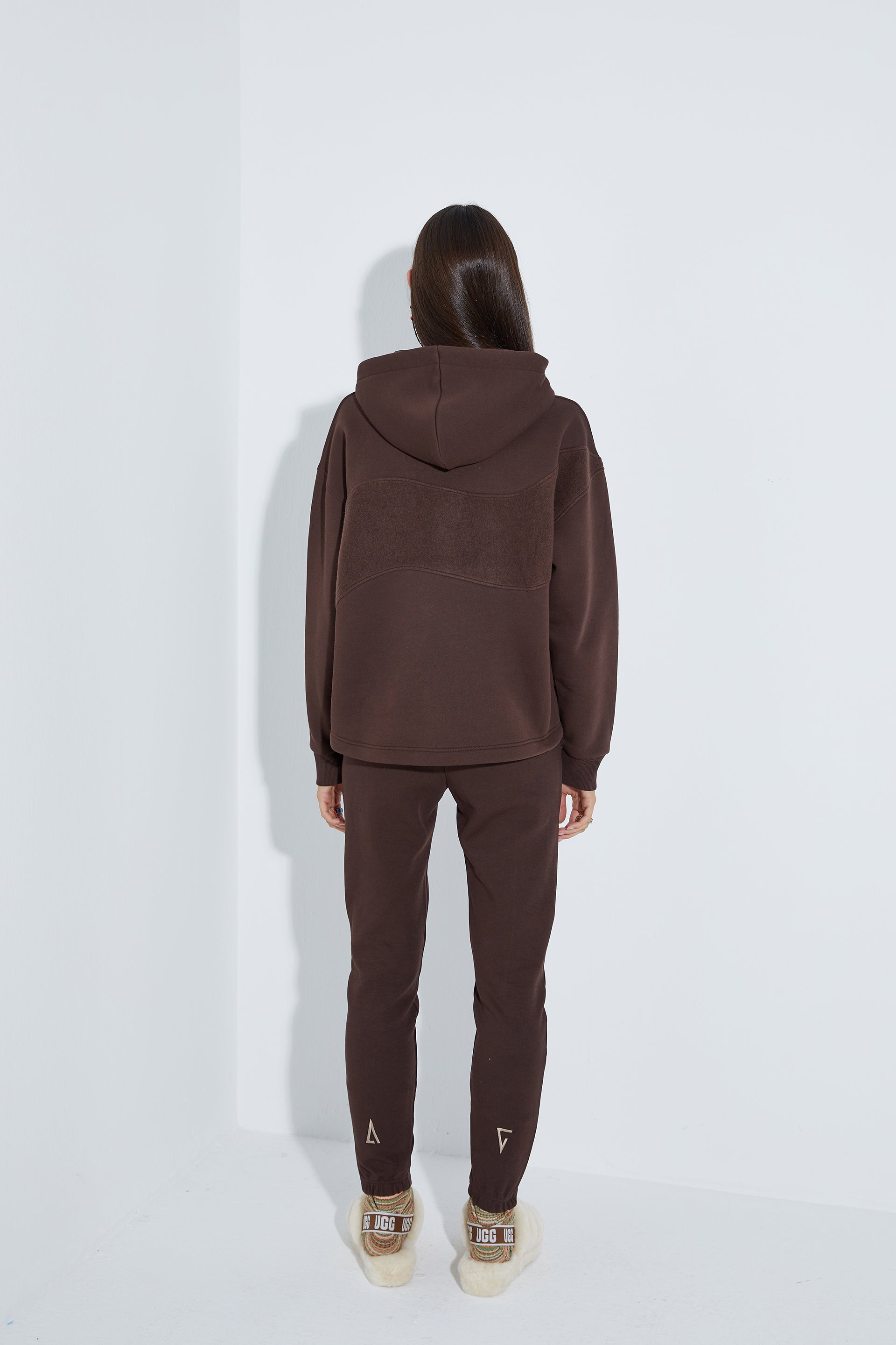 Kapüşonlu Sweatshirt - Kahverengi