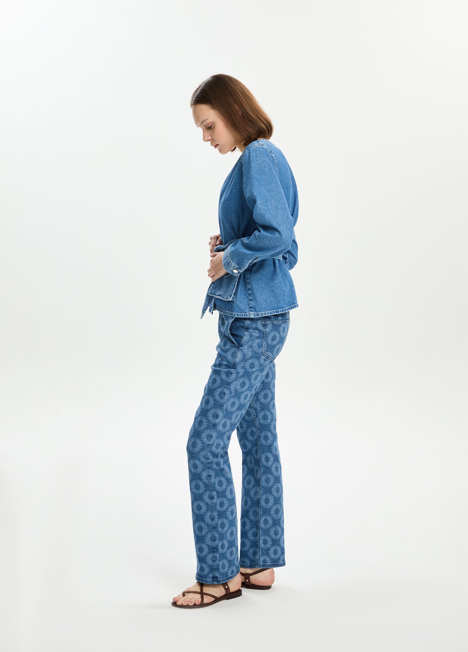 Kemerli Denim Ceket