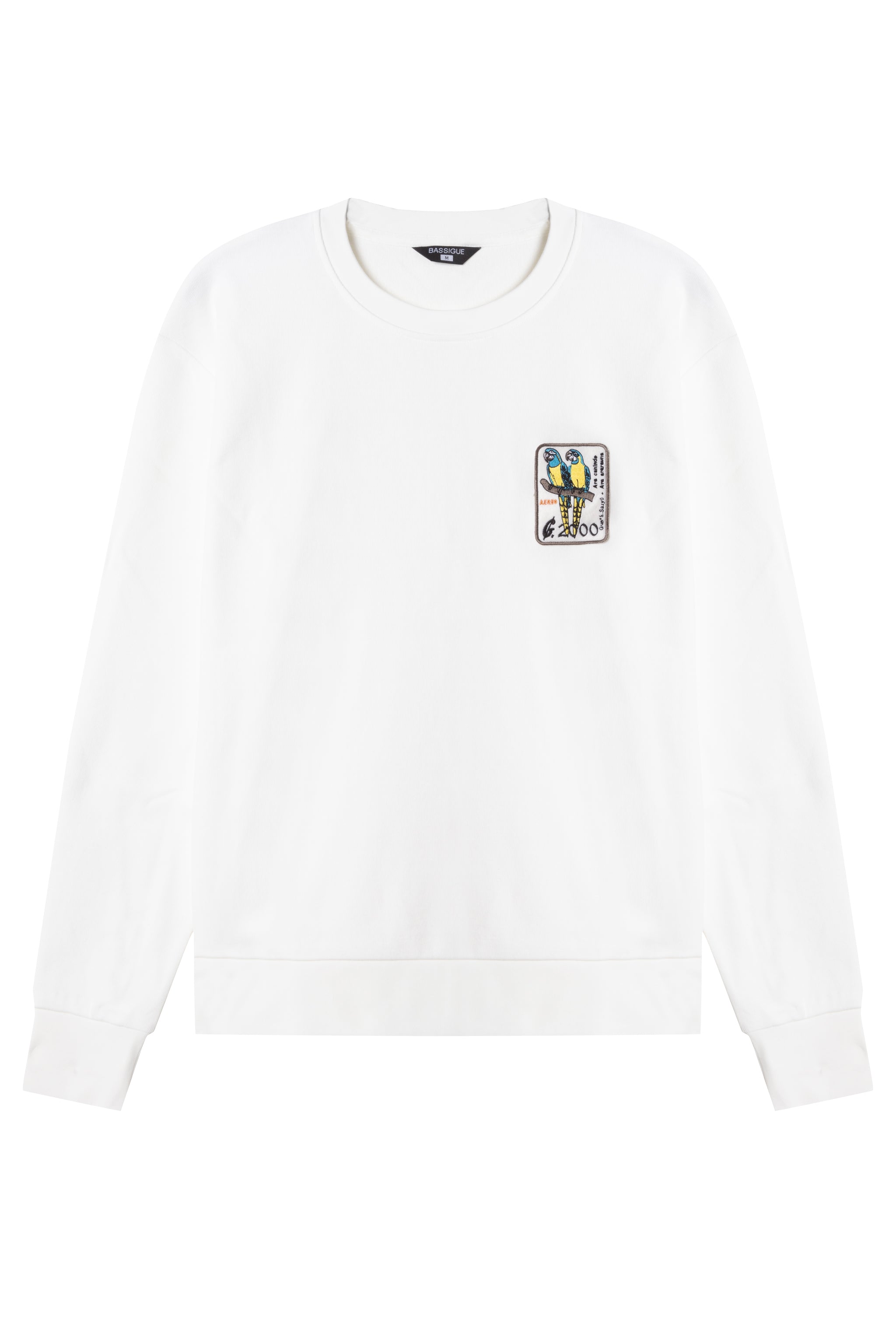 Kırık Beyaz Paraguay Nakışlı Yuvarlak Yaka Sweatshirt