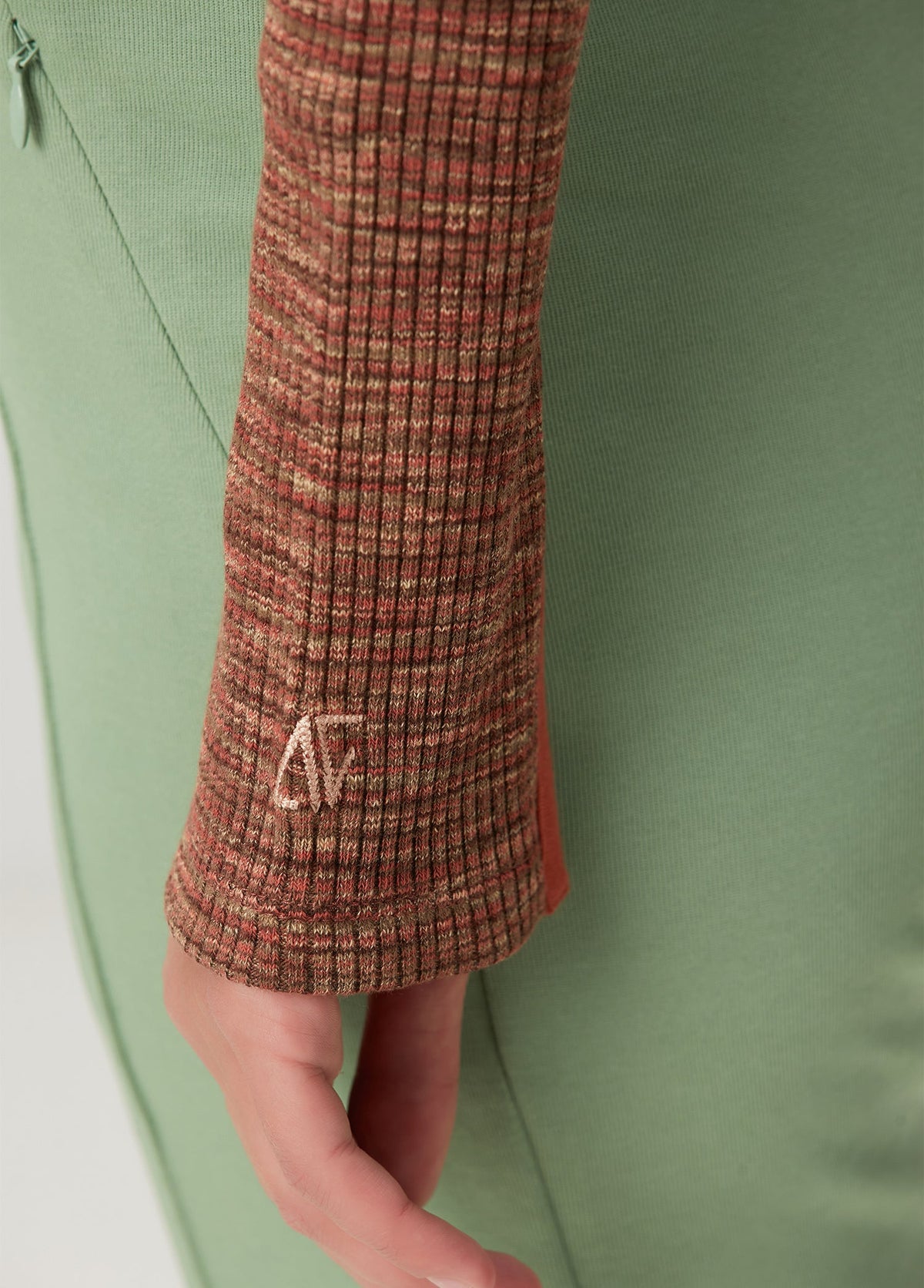 Knit Açık Crop Top - Kiremit