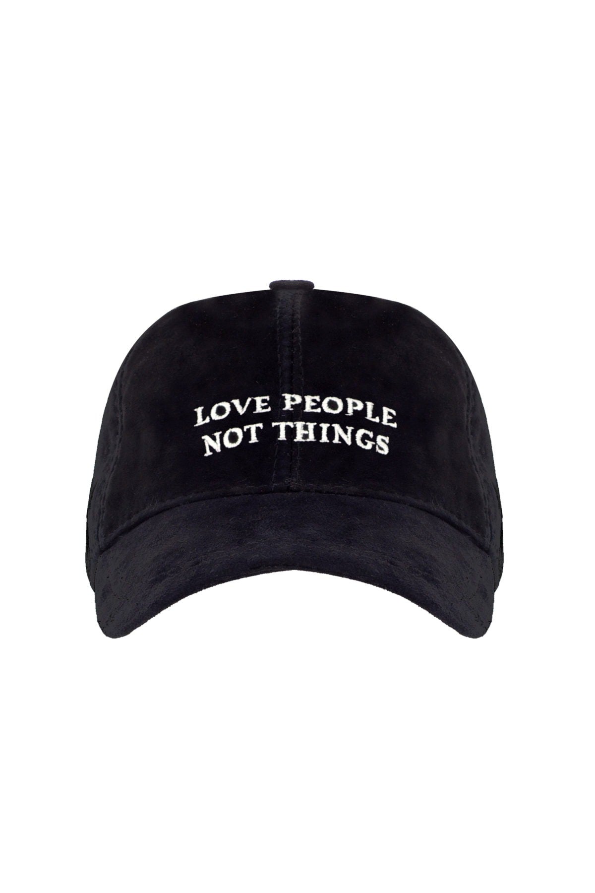 Love People Not Things Süet Deri Şapka