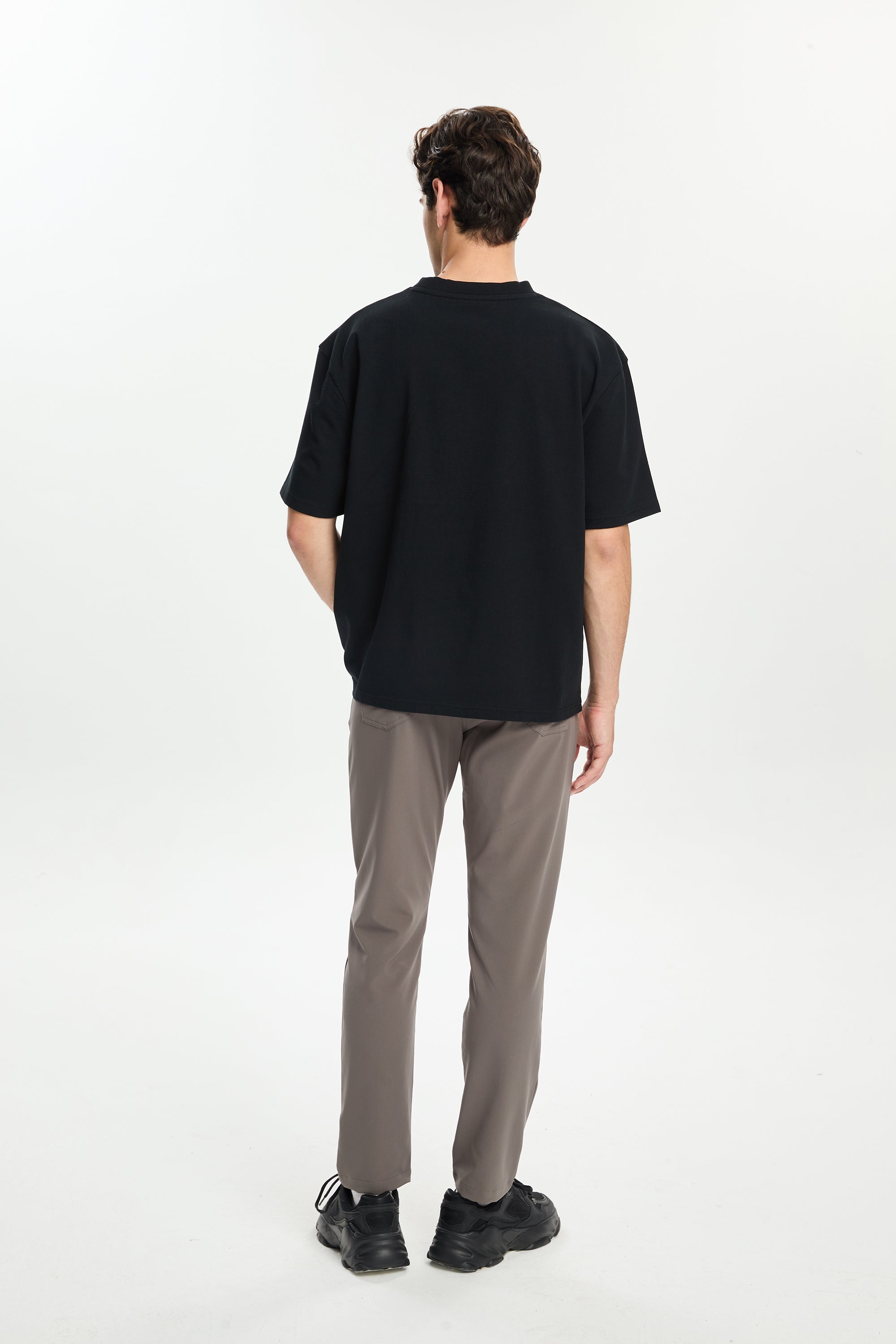 Siyah Late Night Nakışlı T-Shirt