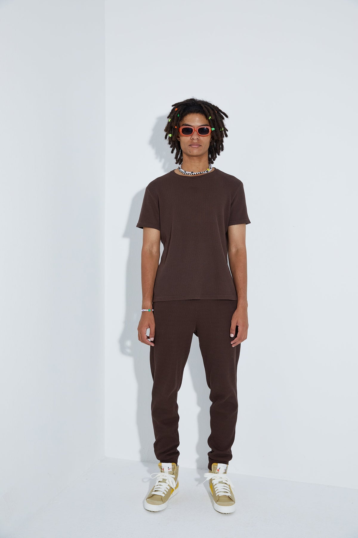 Waffle T-Shirt - Kahverengi