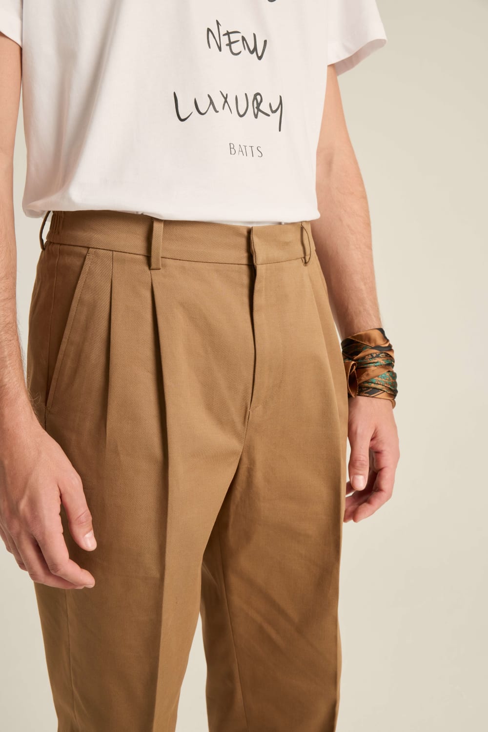 Batts-Daniele Baggy Chino Pantolon Camel-Pantolon-2-Milagron.com