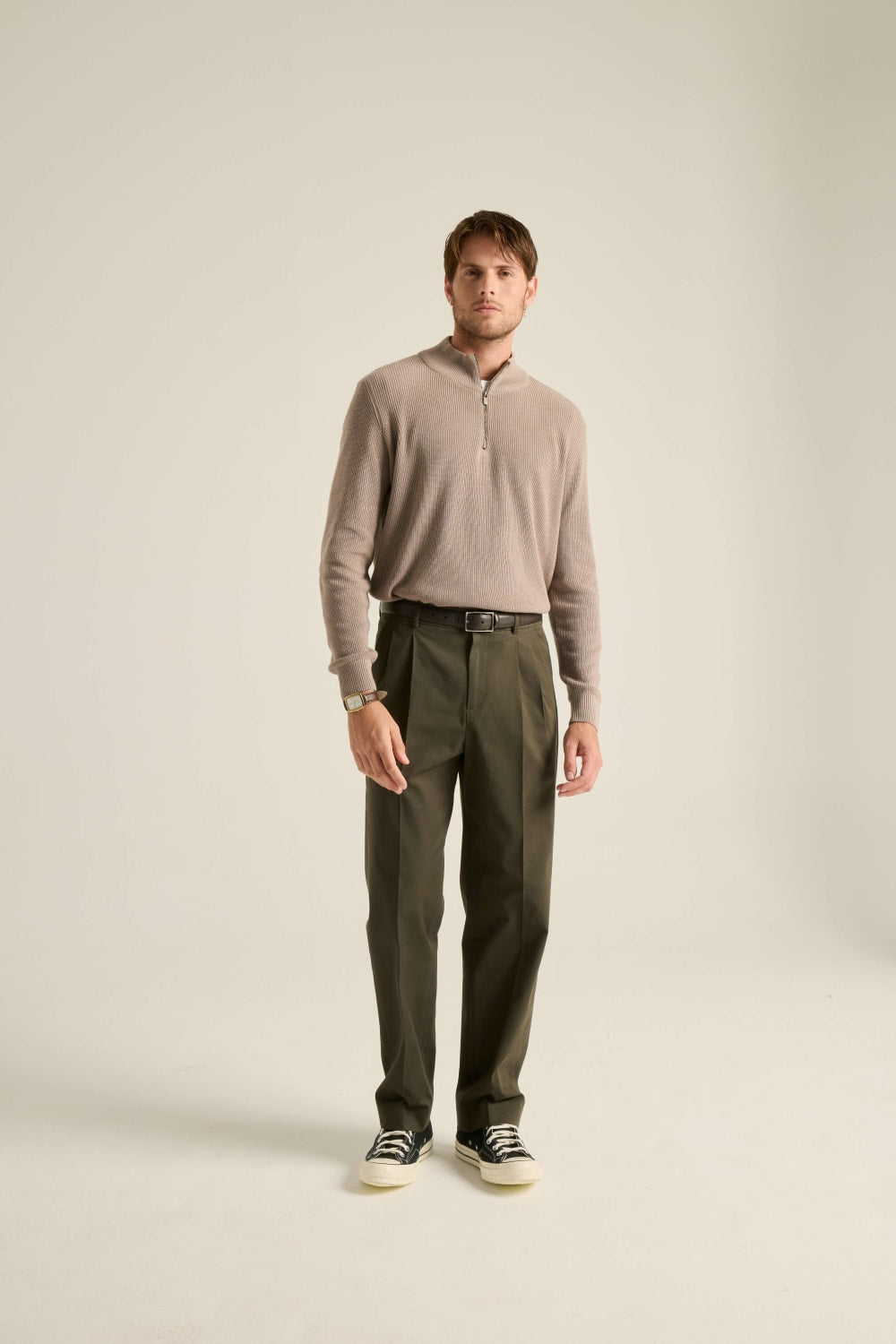 Batts-Daniele Baggy Chino Pantolon Koyu Yeşil-Pantolon-1-Milagron.com