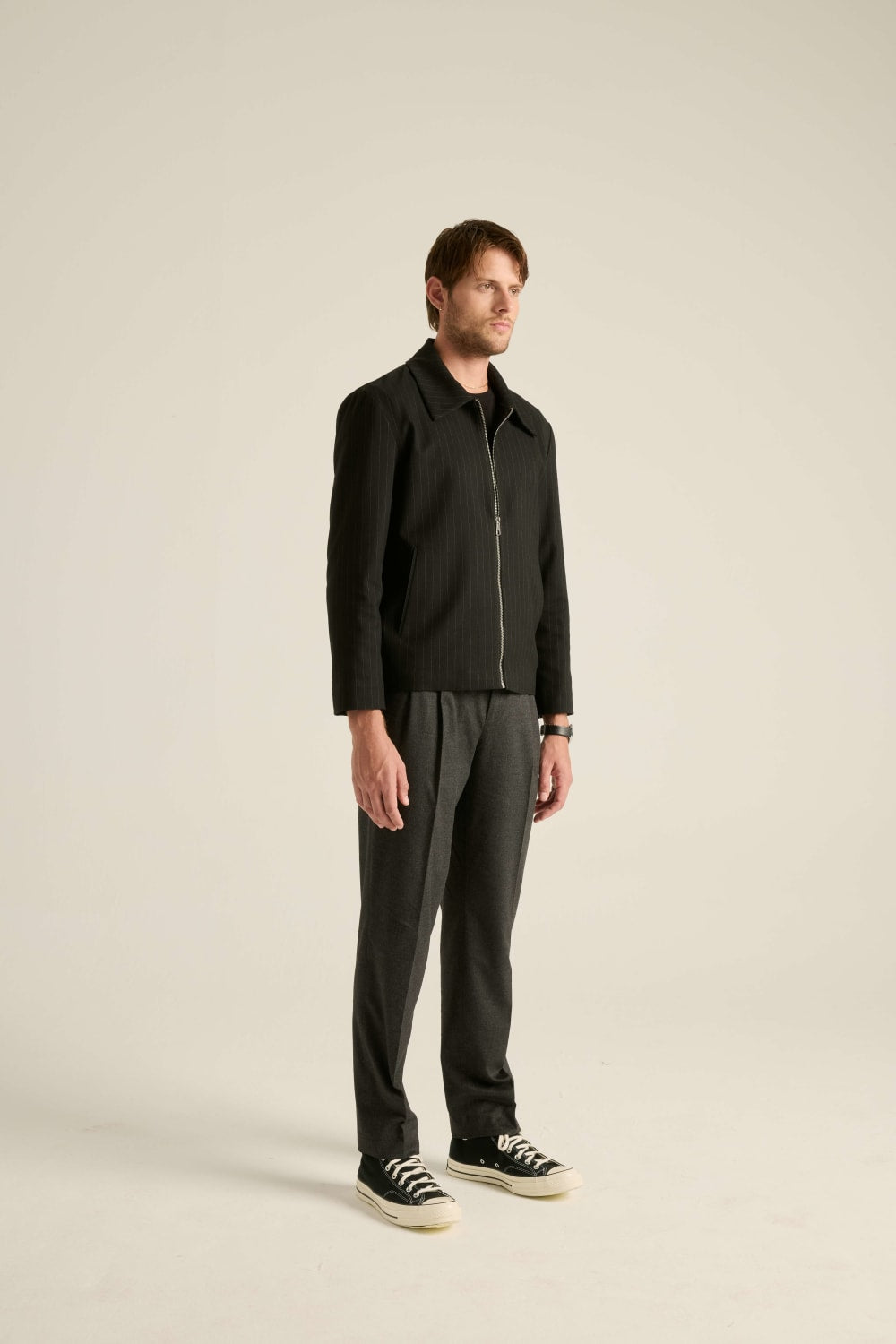 Batts-Marcus Yüksel Bel Pantolon Antrasit-Pantolon-1-Milagron.com