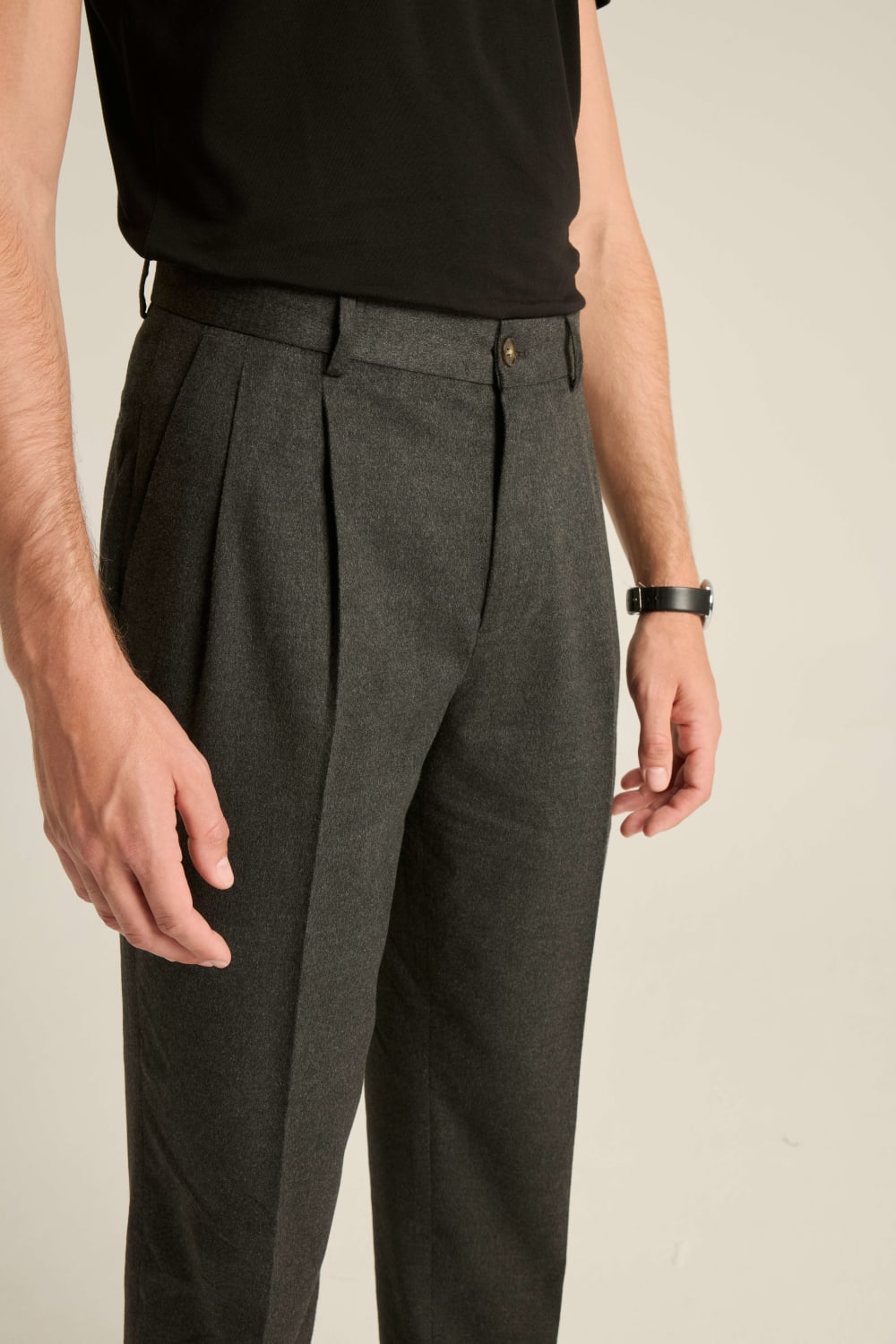 Batts-Marcus Yüksel Bel Pantolon Antrasit-Pantolon-2-Milagron.com