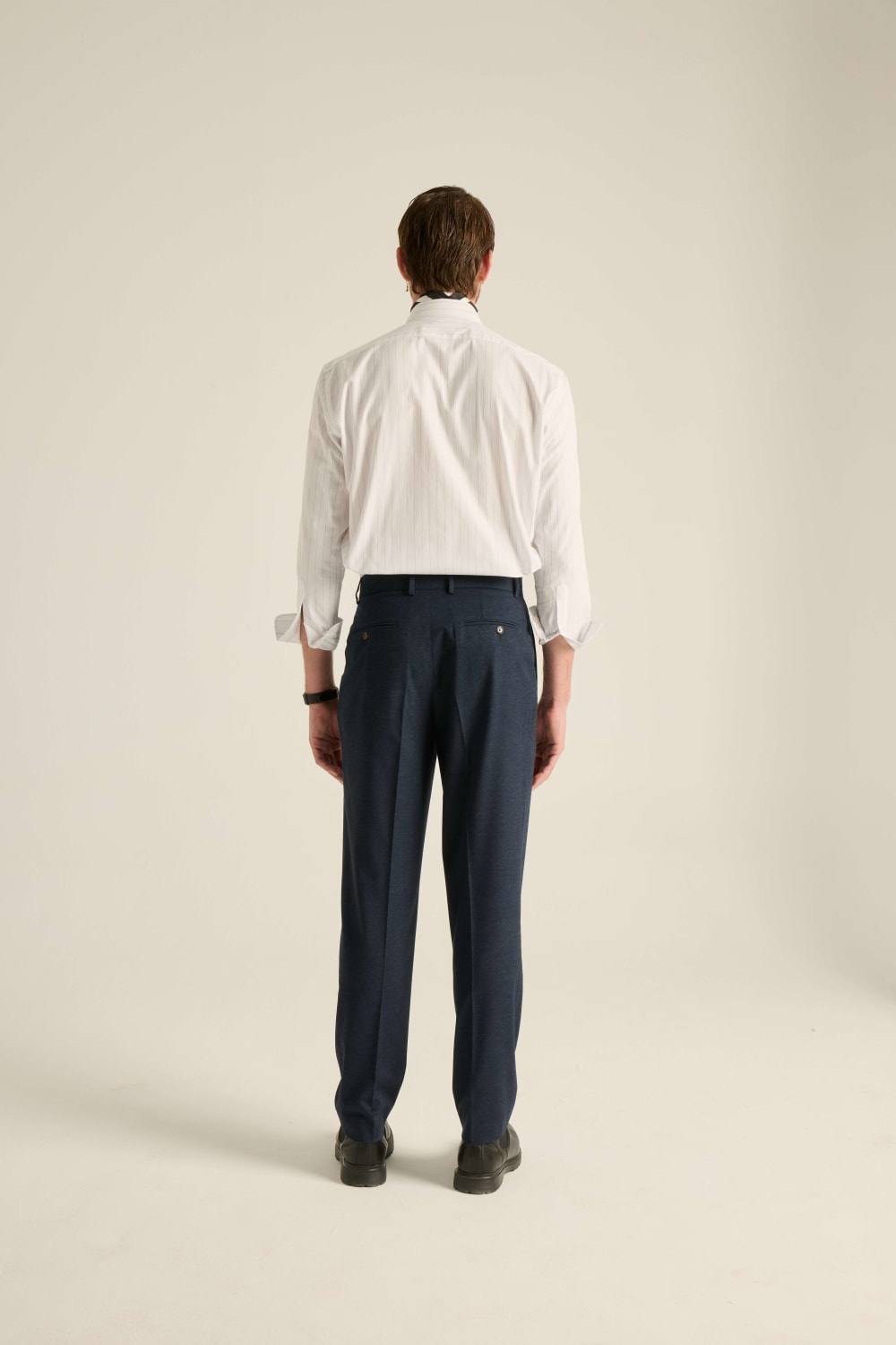 Batts-Marcus Yüksel Bel Pantolon Lacivert-Pantolon-3-Milagron.com