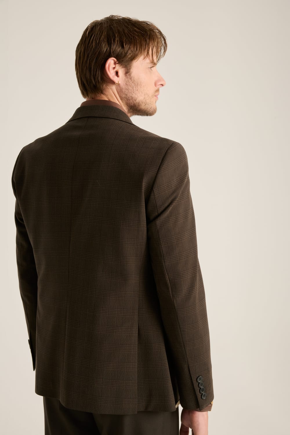 Batts-Matteo Blazer Kareli Koyu Kahve-Ceket-2-Milagron.com