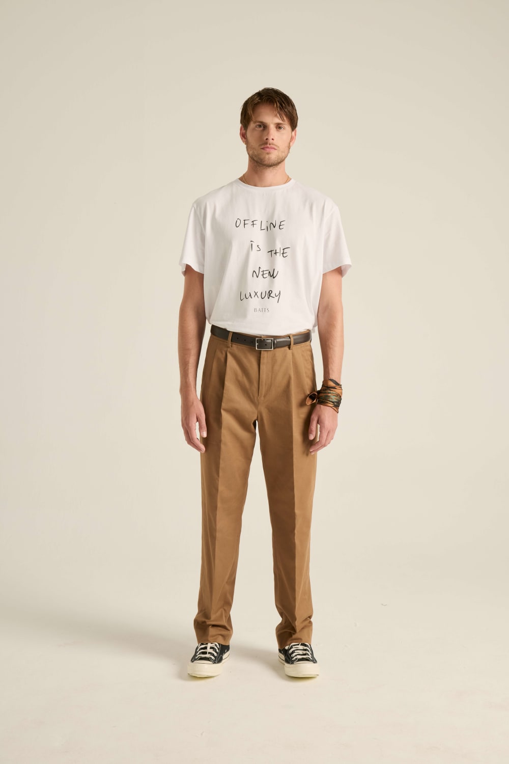 Batts-Offline Oversized Beyaz T-shirt Quoted-T-Shirts-1-Milagron.com