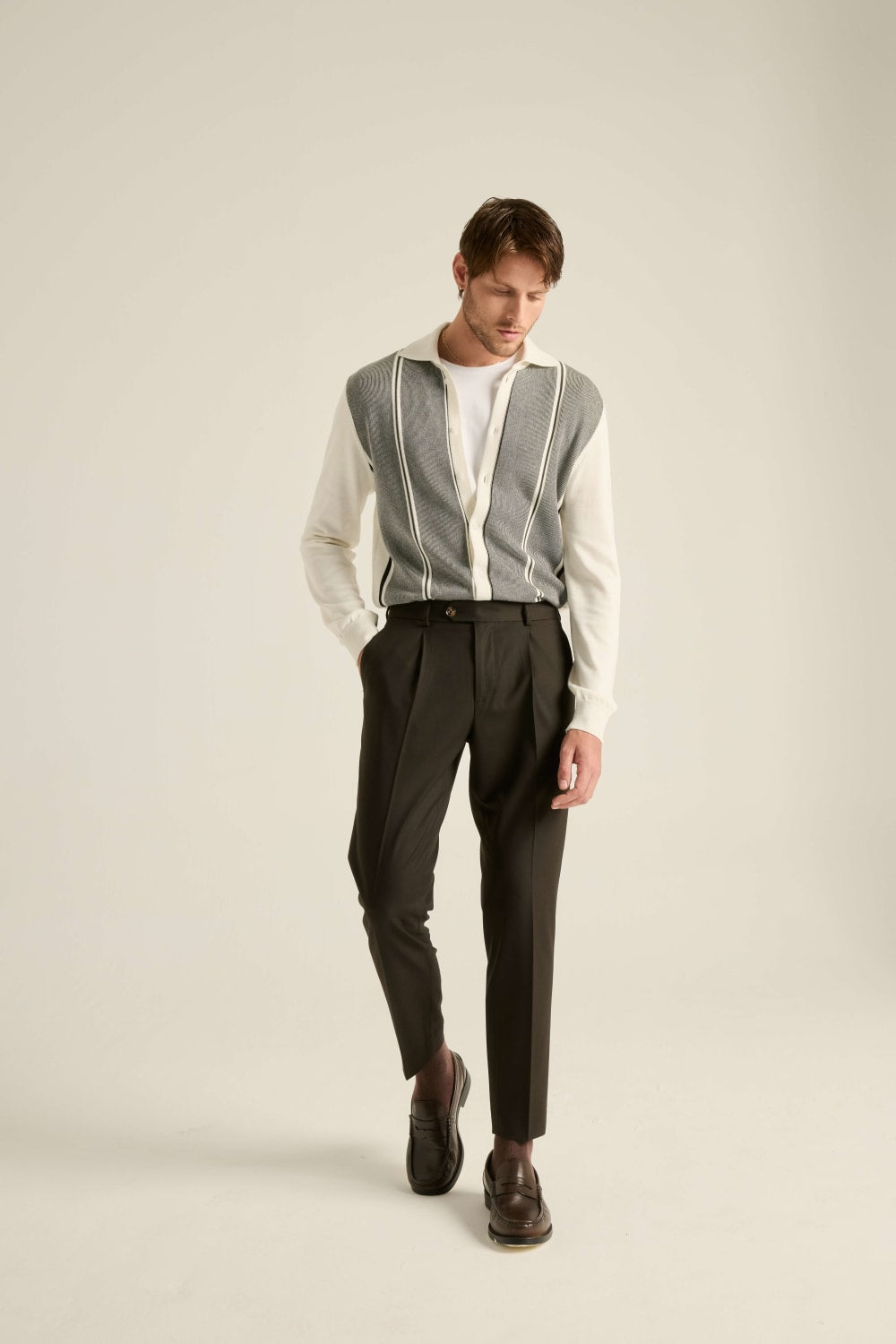 Batts-Silvio Düğmeli Triko Haki-Sweatshirts & Hoodies-1-Milagron.com