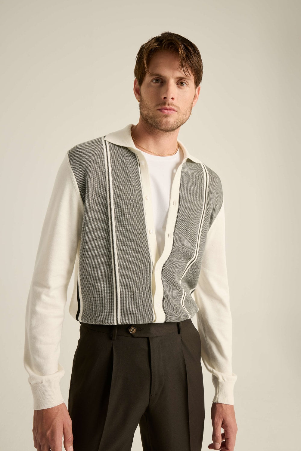 Batts-Silvio Düğmeli Triko Haki-Sweatshirts & Hoodies-4-Milagron.com