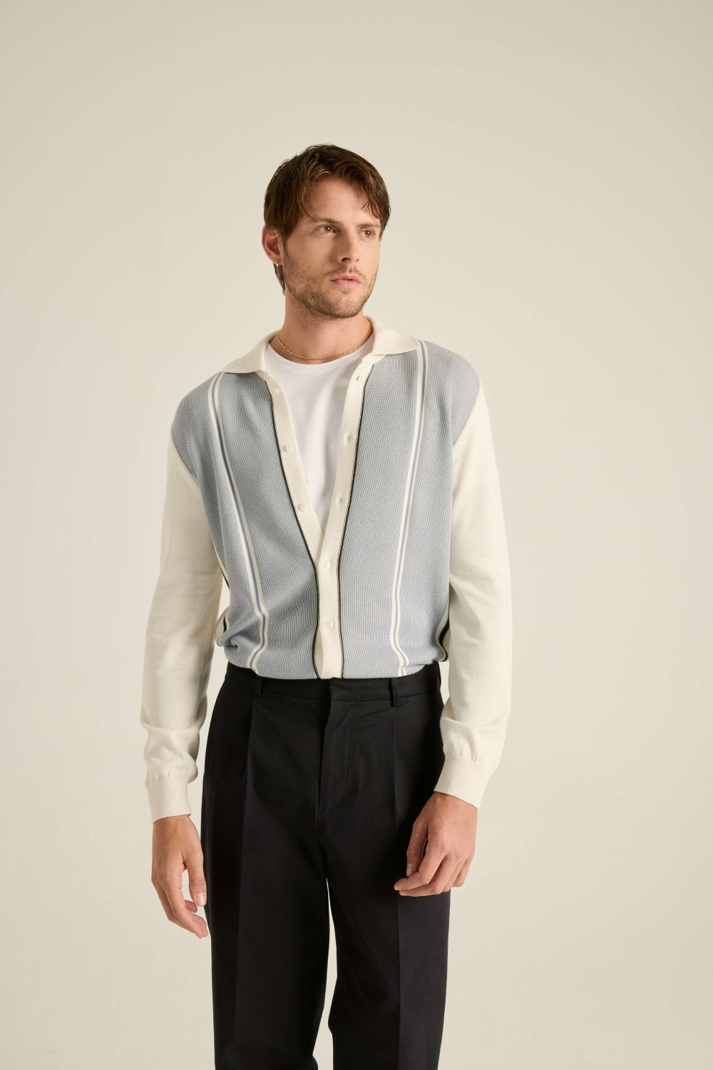 Batts-Silvio Düğmeli Triko İndigo-Sweatshirts & Hoodies-5-Milagron.com