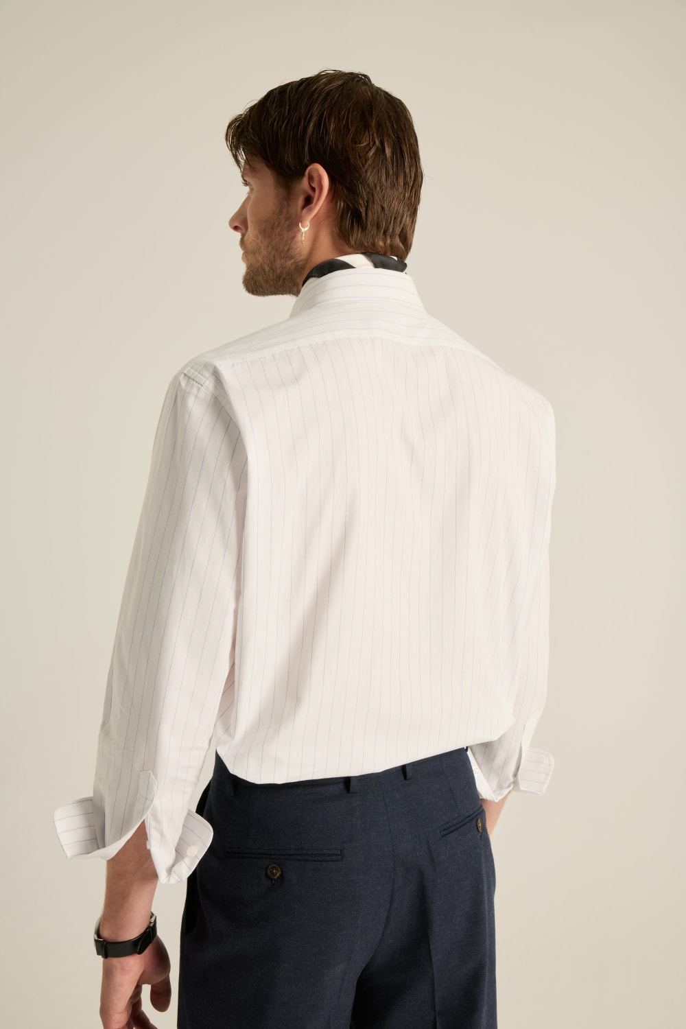 Batts-Tony Beyaz Gömlek Mavi Çizgili-Gömlek-2-Milagron.com