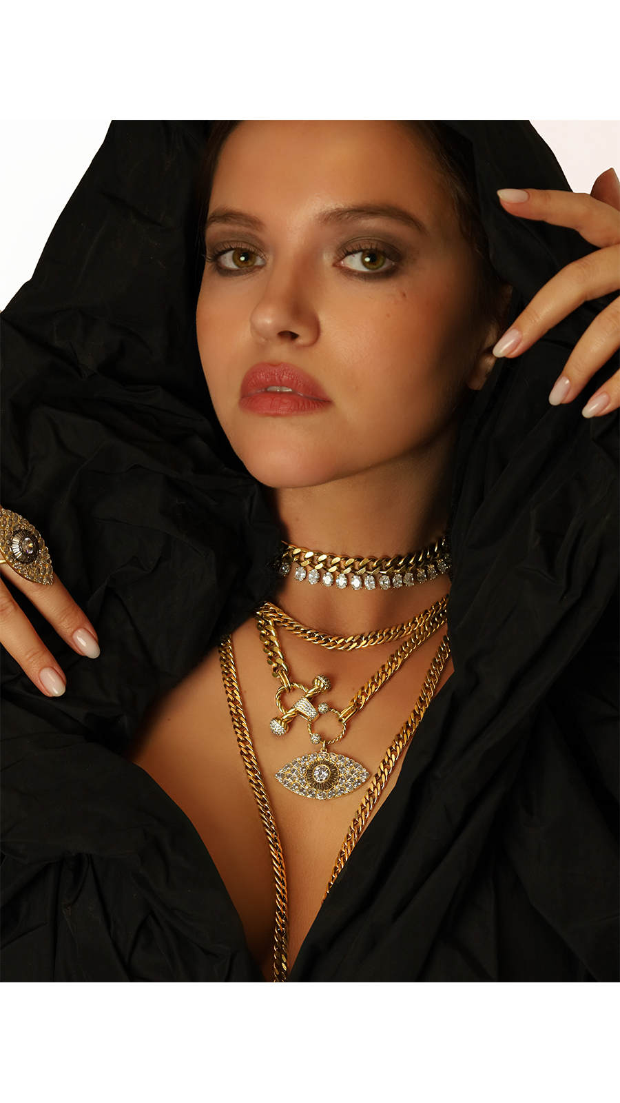 Bayemeyc-Afrodit Altın Kaplama Göz Kolye-Kolye-3-Milagron.com