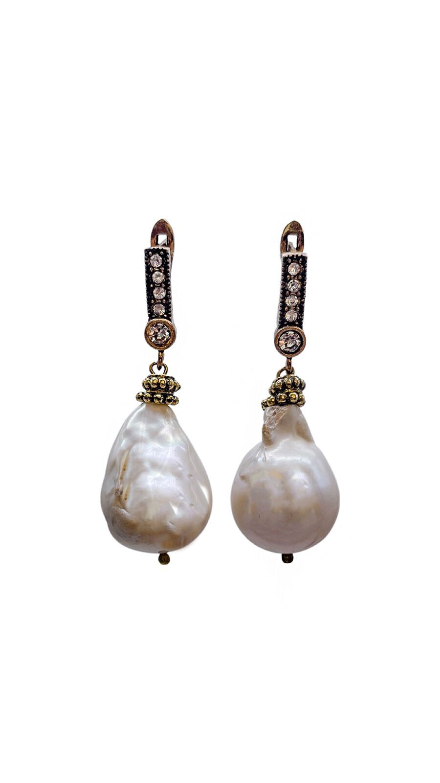 Bayemeyc-Blanc Barok İnci̇ Küpe-Küpe-1-Milagron.com