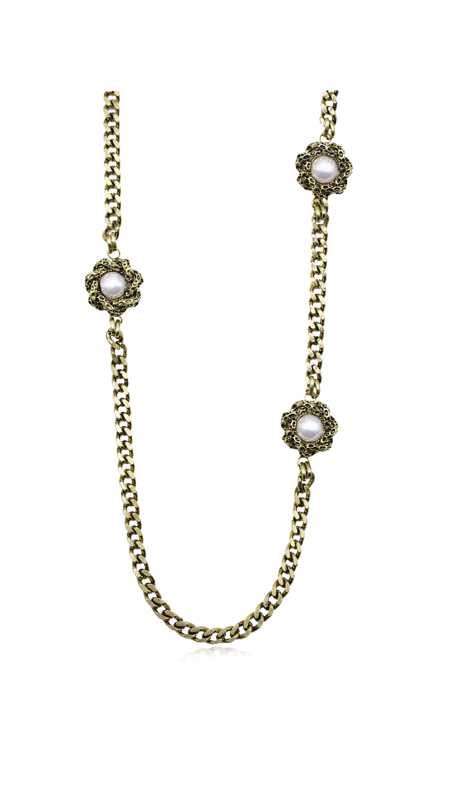 Bayemeyc-Blom Altin Kaplama Zi̇nci̇r Kolye-KOLYELER-1-Milagron.com