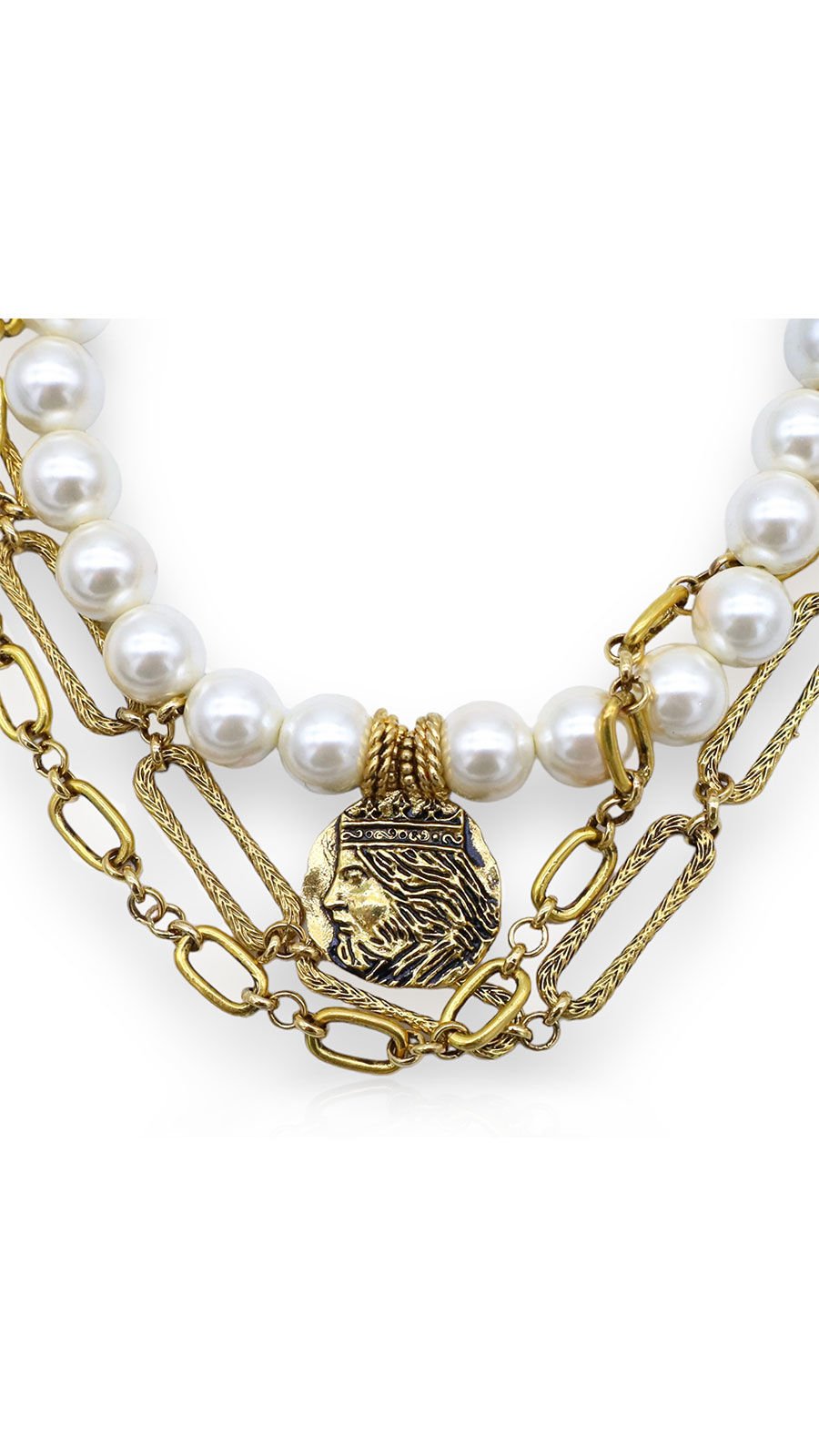 Coin İNci Choker Kolye