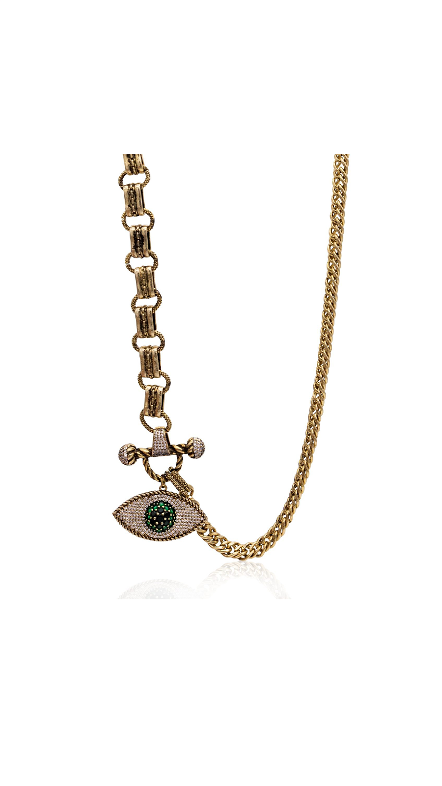 Bayemeyc-Eloi Altın Kaplama Göz Kolye-Kolye-1-Milagron.com