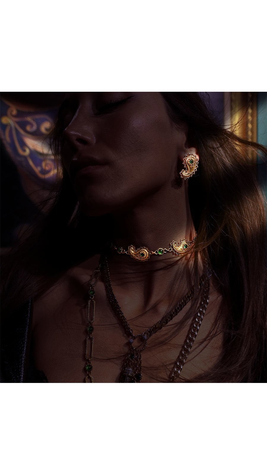 Emperor Altin Kaplama Choker Kolye