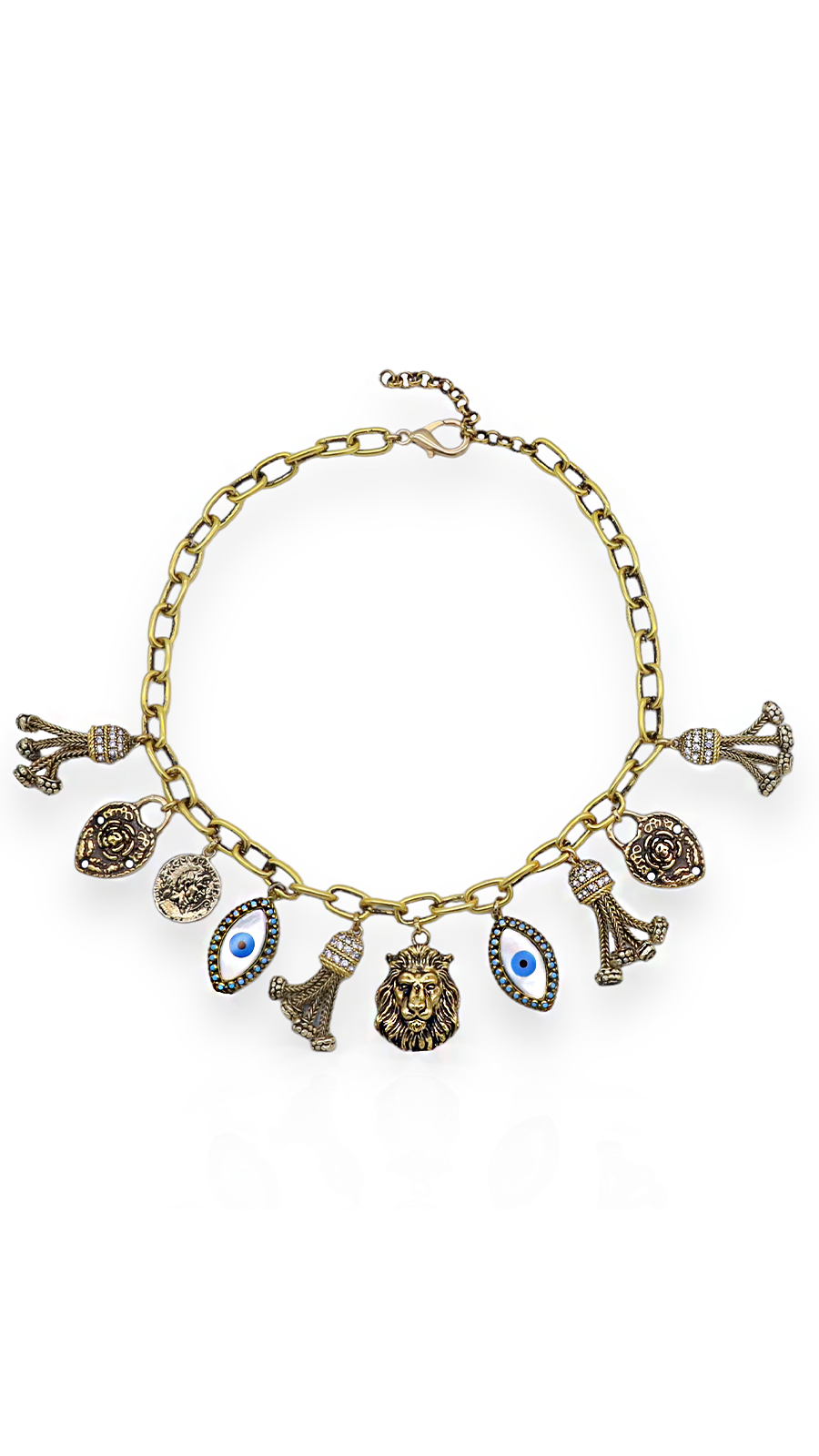 Fiesta Altin Kaplama Choker Kolye