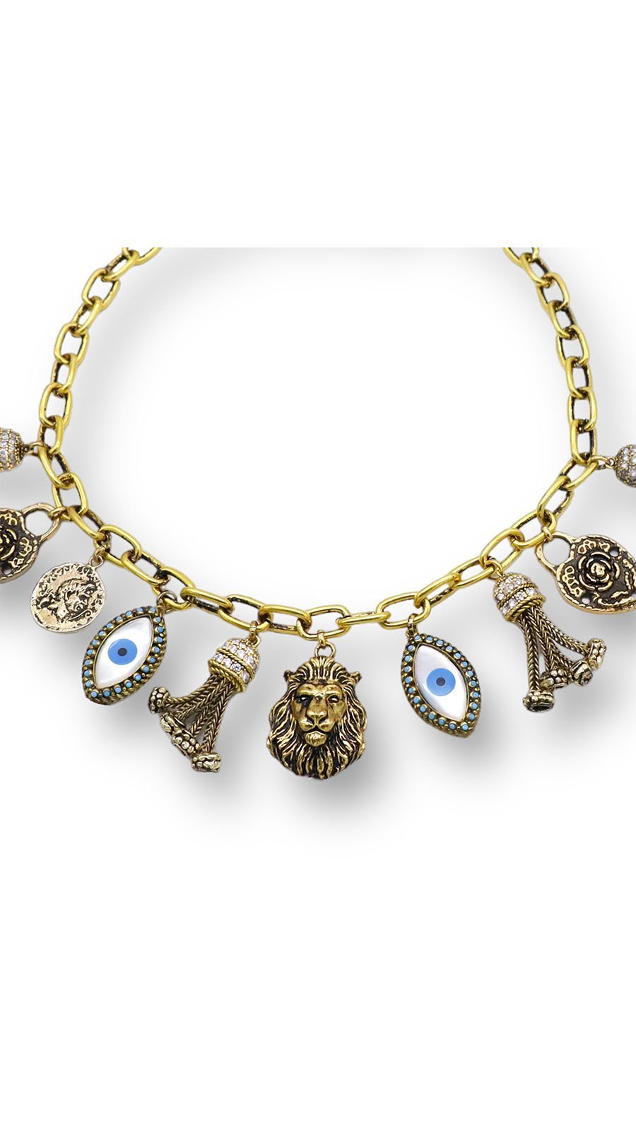 Bayemeyc-Fiesta Altin Kaplama Choker Kolye-Kolye-2-Milagron.com