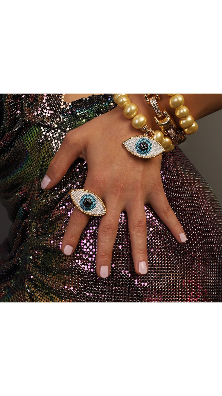 Bayemeyc-Göz Moti̇fli̇ Mayorka İnci̇ Bi̇lekli̇k-Bileklik-2-Milagron.com