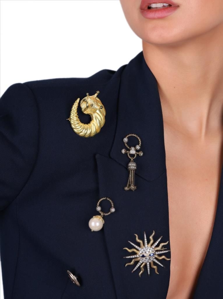 Bayemeyc-Helix Gold Broş-Broş-3-Milagron.com