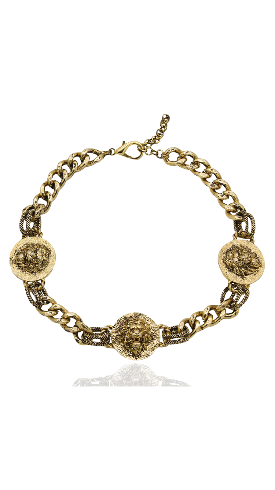 Bayemeyc-Lions Altın Kaplama Choker Kolye-Kolye-1-Milagron.com