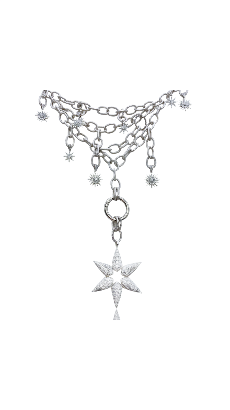 Bayemeyc-Locus Gümüş Kaplama Çoklu Kolye-Kolye-1-Milagron.com