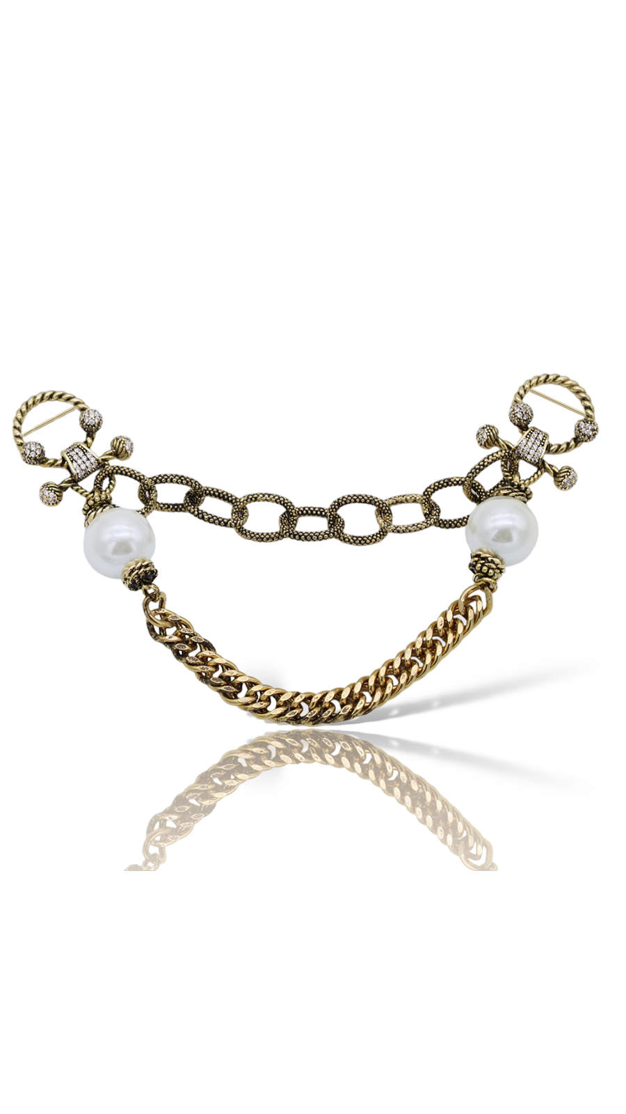 Bayemeyc-Perla İnci̇li̇ Zi̇nci̇r Broş-Broş-1-Milagron.com