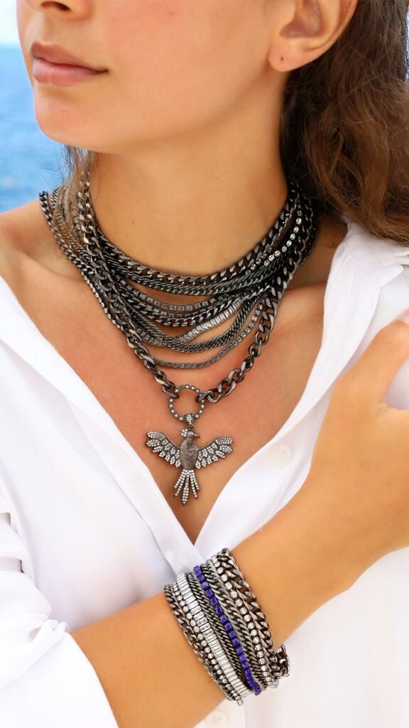 Bayemeyc-Phoenix Dark Zi̇nci̇r Kolye-Kolye-2-Milagron.com