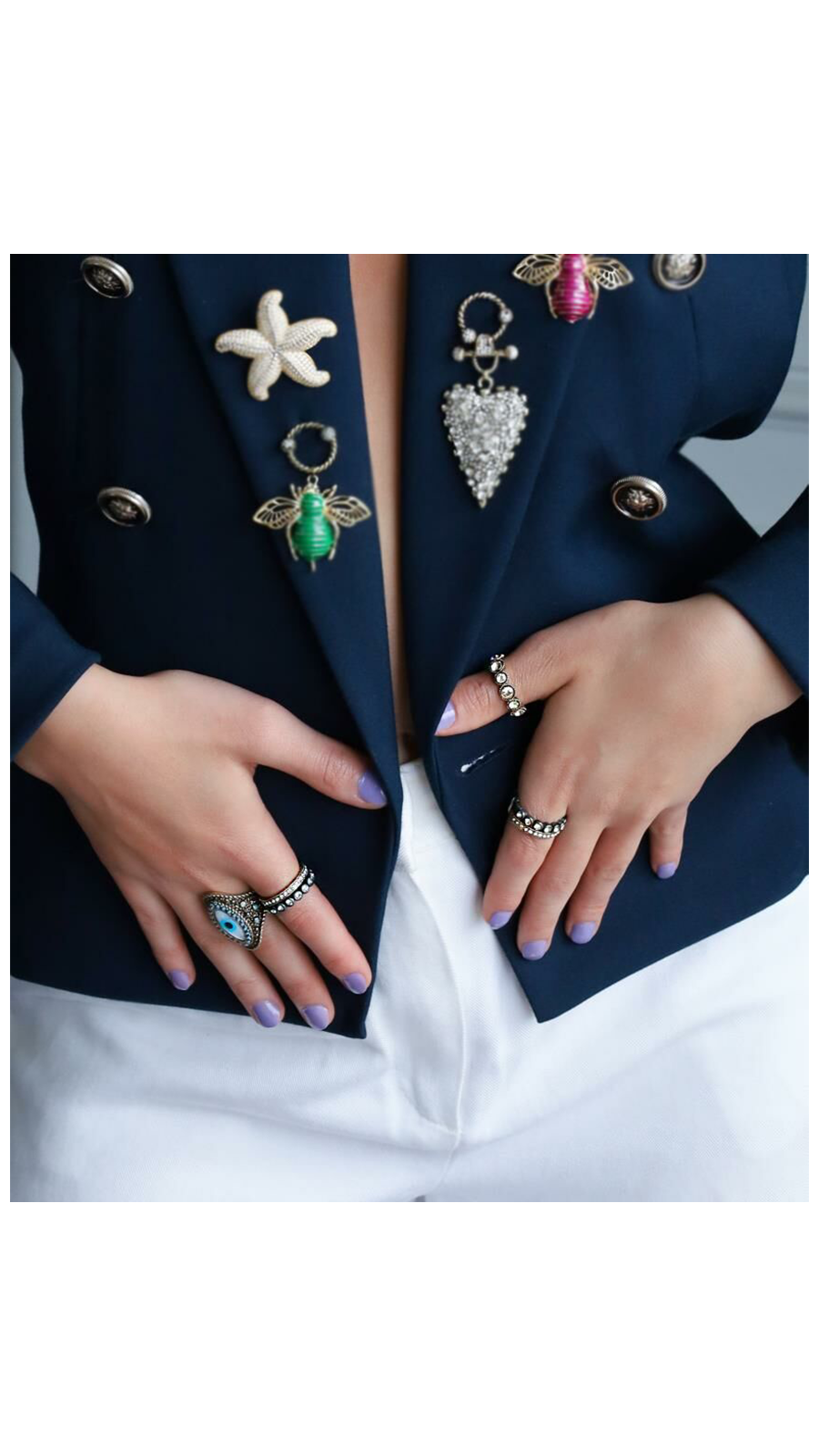 Bayemeyc-Reine Kri̇stal Taşlı Yüzük-Yüzük-4-Milagron.com