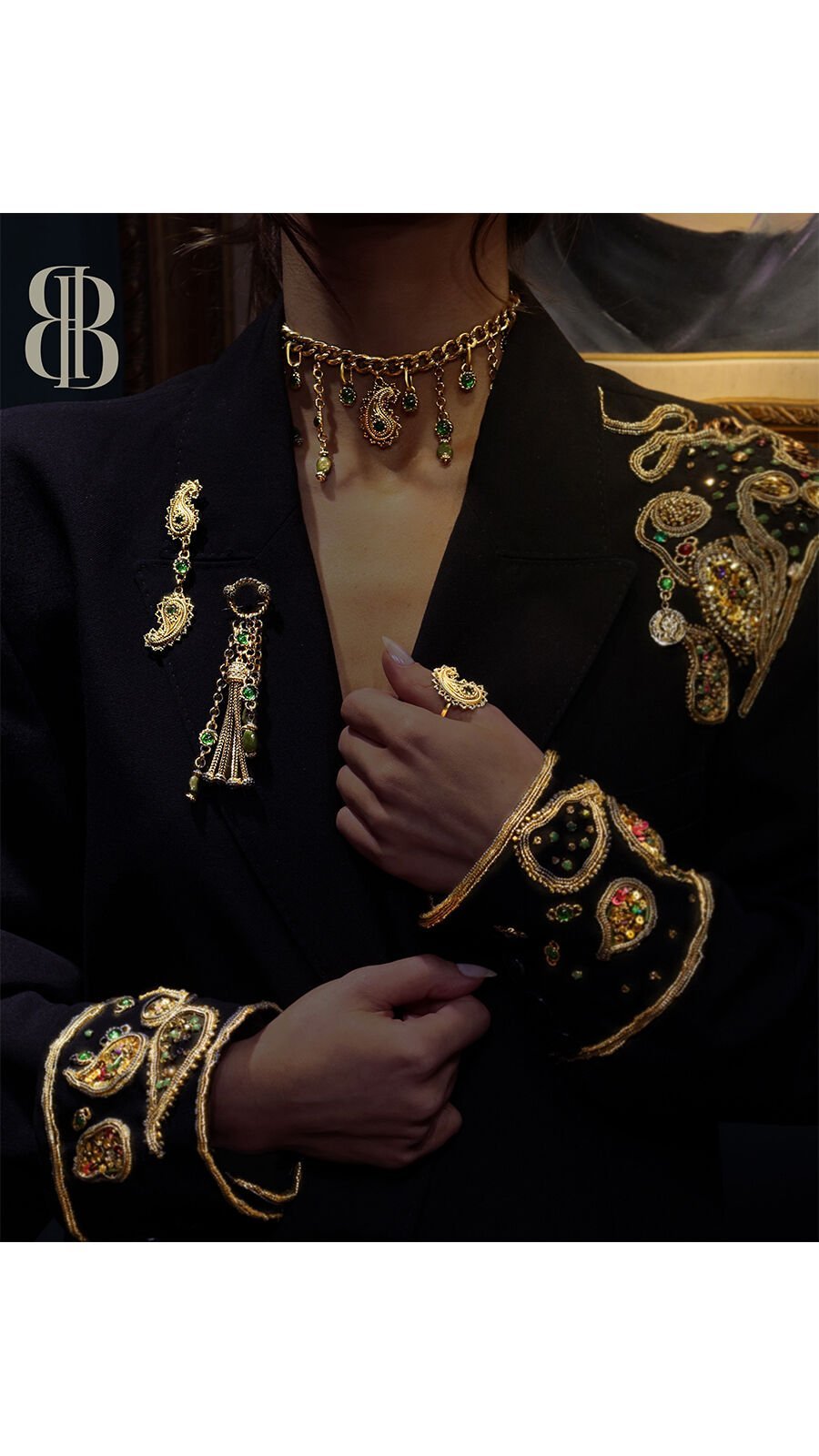 Bayemeyc-Royal Altın Kaplama Choker Kolye-Kolye-2-Milagron.com